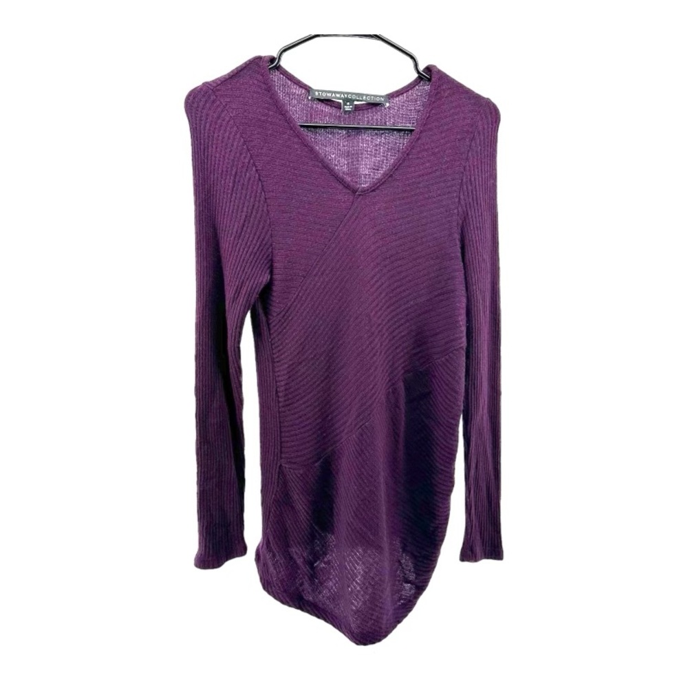 Stowaway Collection | Women’s M Medium Purple Knit Sweater V Neck